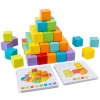 Children's cubic spatial sense math teaching AIDS, children's intelligence wooden thinking training building block toy teaching AIDS details Picture